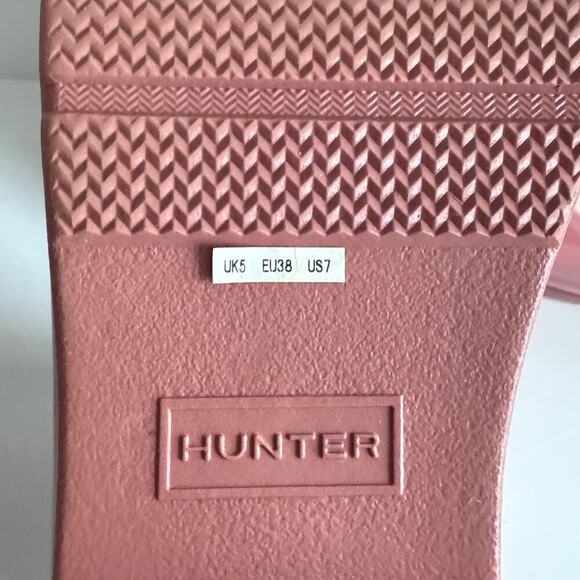 Hunter Original Refined Gloss Chelsea Boots - Rose - Women's Size 7 - Picture 6 of 9